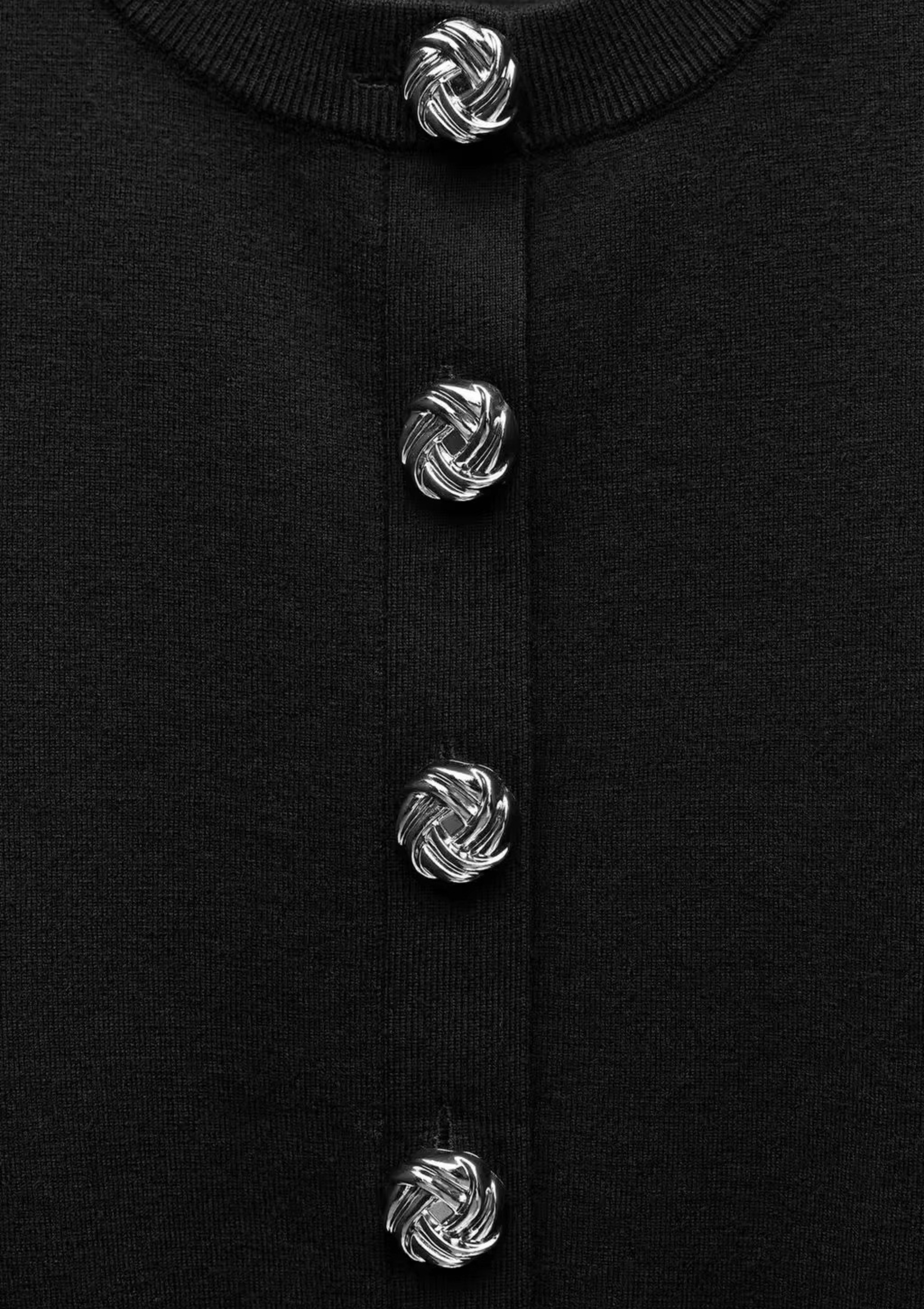 Elegant Black Knit Cardigan