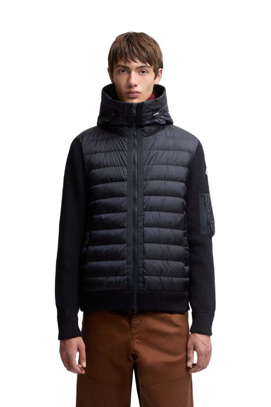 'MC' Cardigan mit Kapuze