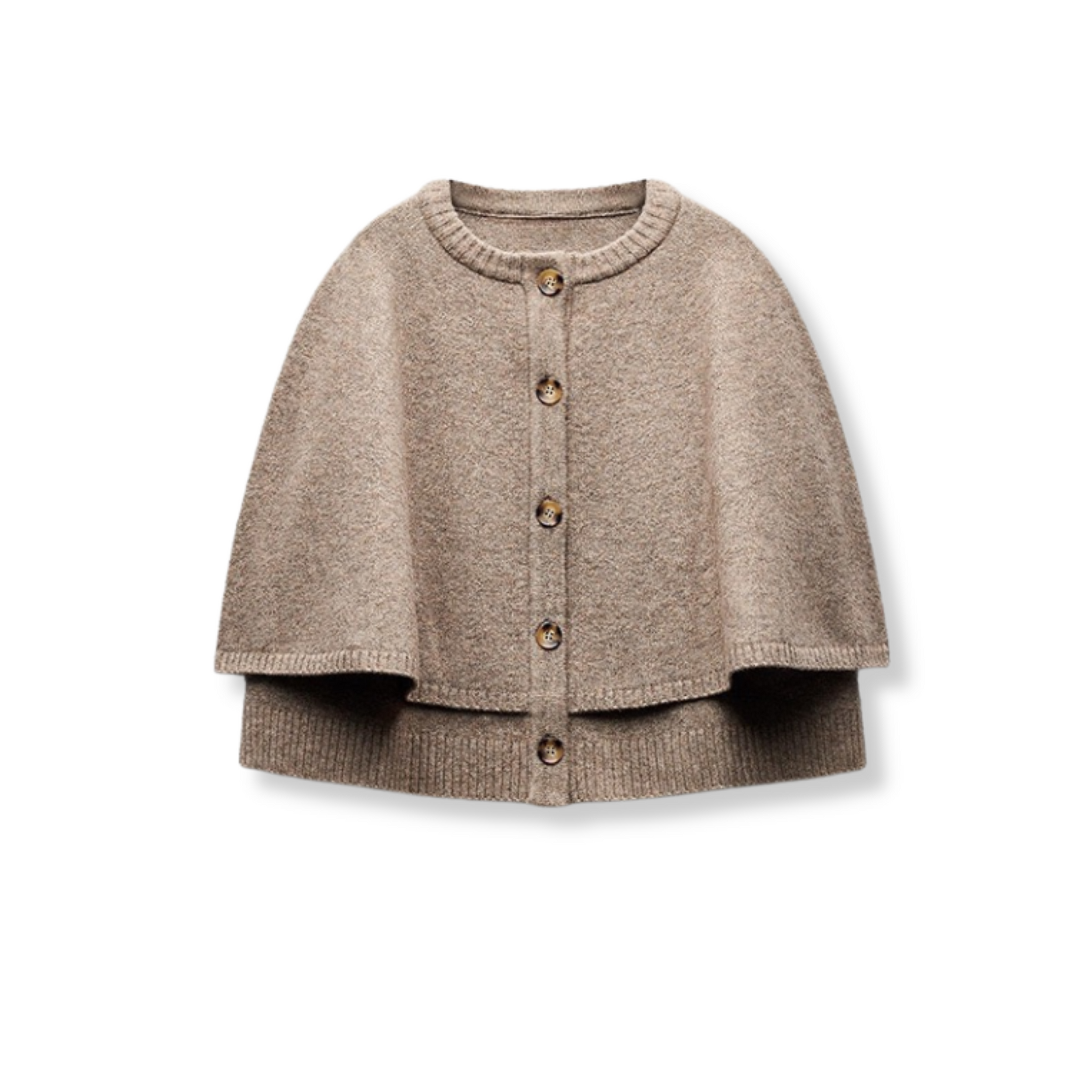 STRICK JACKE MIT CAPE