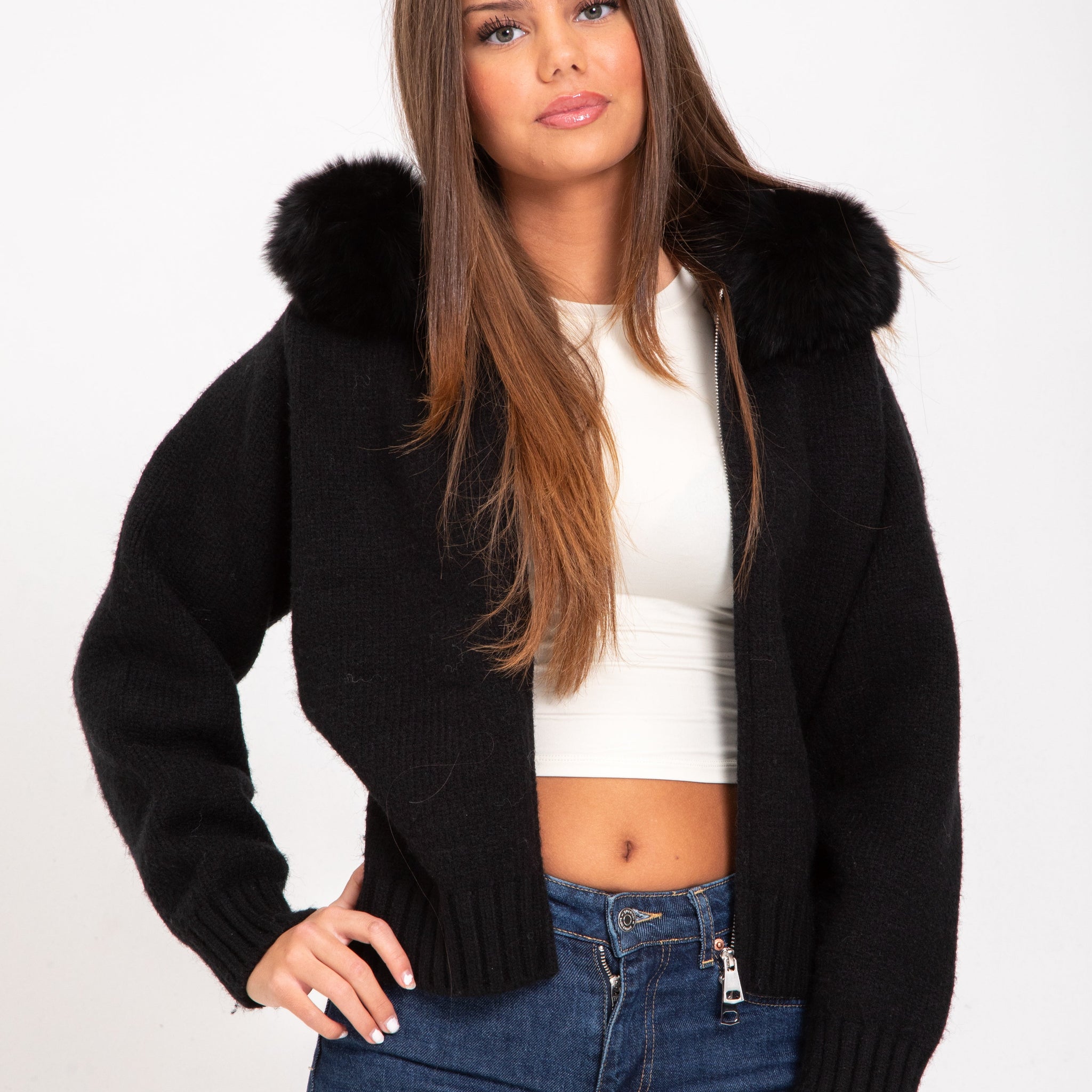 Fur Jacket - Black