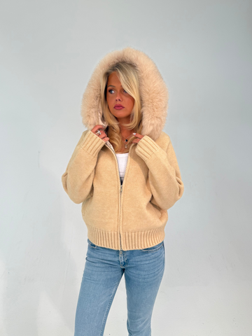 Fur Jacket - Beige