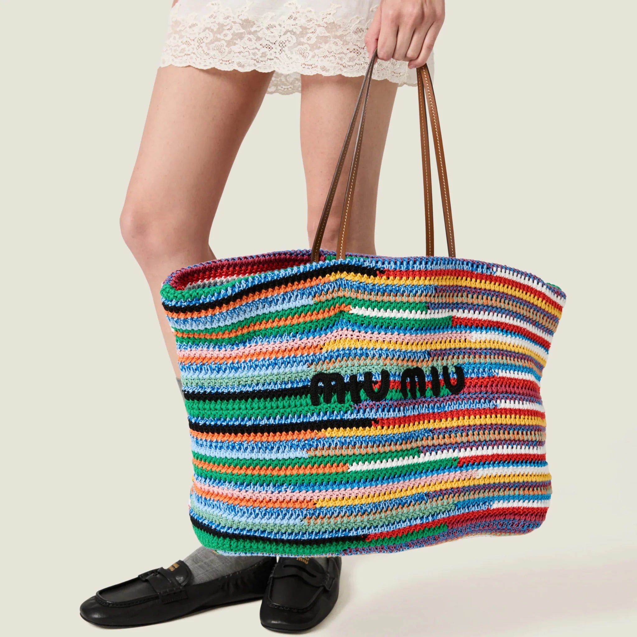 Riviera Luxe Crochet Tote – Multicolor.
