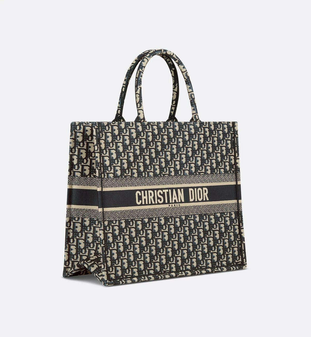Luxus Shopper Damen – Stofftasche mit Monogramm & Logo-Streifen.