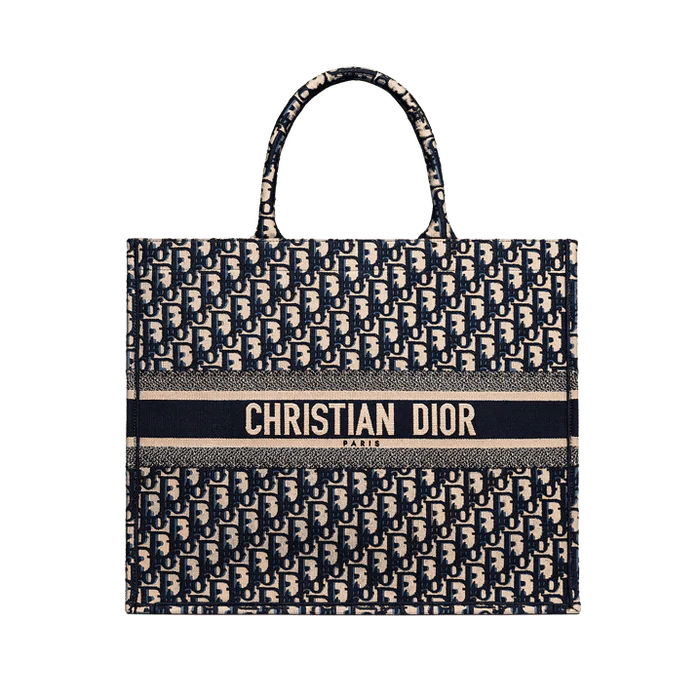 Luxus Shopper Damen – Stofftasche mit Monogramm & Logo-Streifen.