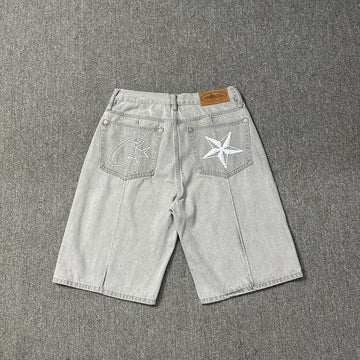 'Alcatraz' Jeans Shorts Grey